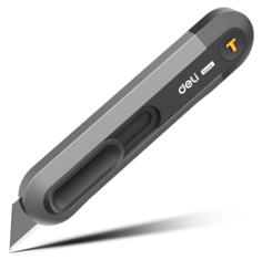 Технический нож Deli Home Series Black HT4008 CK_SK2_T, Т-образное лезвие, SoftTouch