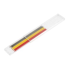 Набор грифелей для карандаша ТУНДРА, цветные (черные, красные, желтые), 120 мм, 6 штук Tundra