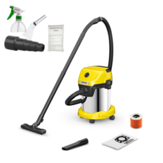 Пылесос Karcher WD 3 S V-17/4/20 1.628-135-12 + набор для химчистки, узкая насадка