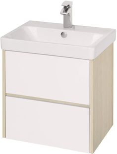 Тумба под раковину подвесная с 2-я ящиками AQUATON Сканди 55 Дуб Верона 1A251701SDB20