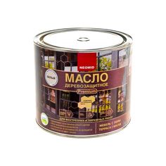Масло Neomid Premium деревозащитное, с натуральным воском, белое, 2 л