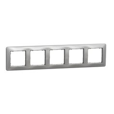 Рамка Schneider Electric Sedna Design SDD313805 алюминий 5-постовая универсальная