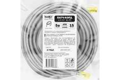 TWIST Патч-корд RJ-45 - RJ-45, cat. 5e, универсал., U/UTP, 15м PC-TWCS-UTP-RJ45-RJ45-C5e-1 No Brand