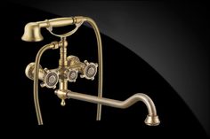Смеситель для ванны и душа ZorG Sanitary ANTIC A 2001WDN-BR