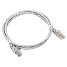 Патч-корд кат.5e неэкранированный UTP оболочка PVC сер. (1.0м) TeraLINK PRO EKF TRP-5EUTP-