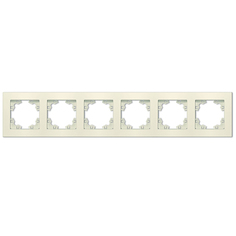 Рамка 6-м Афина универс. сл. кость (ivory) Universal A1043-I