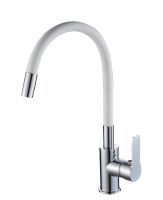 Смеситель для кухонной мойки с гибким изливом RUSH Siple (SI7335-60White)