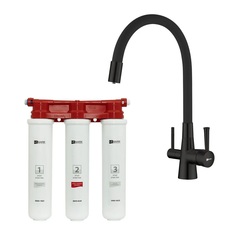 Комплект Смеситель Lemark LM3075BL для кухни с гибким изливом + Фильтр BASIC