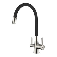 Смеситель Lemark Comfort LM3075BN-Black для кухни с подключением к фильтру, черный