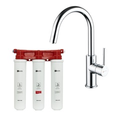Комплект Смеситель Lemark LM3073C для кухни + Фильтр BASIC для очистки воды от хлора