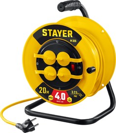 Силовой удлинитель на катушке STAYER M 325 (55064-20) 20 м, 4000 Вт, ПВС 3х2.5