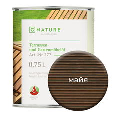 Масло Gnature 277 для террас и садовой мебели 0,75 л Майя