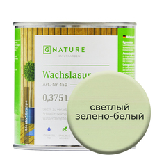 Воск-лазурь Gnature 451 на белой основе 375 мл Светлый зелено-белый