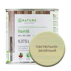 Твердое масло. Краска для стен, потолков и ОСБ плит GNature 375 мл. Пастельный зеленый