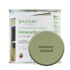 Масло по дереву Gnature 280 для защиты деревянных фасадов 0,375 л Зелено-серый