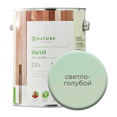 Твердое масло. Краска для стен, потолков, ОСБ плит GNature 2,5 л. Светло-голубой