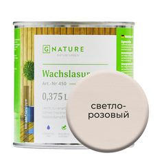 Воск-лазурь Gnature 451 на белой основе 375 мл Светло-розовый