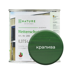 Масло по дереву Gnature 280 для защиты деревянных фасадов 0,375л Крапива