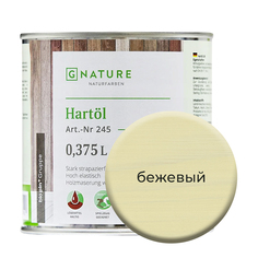 Твердое масло.Краска для стен, потолков и ОСБ плит GNature 375 мл.Бежевый