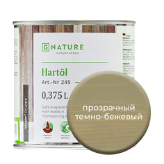 Твердое масло.Краска для стен,потолков и ОСБ плит GNature 375 мл.Прозрачный темно-бежевый