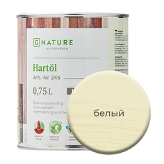 Твердое масло. Краска для стен, потолков и ОСБ плит GNature 750мл. Белый