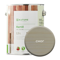Твердое масло. Краска для стен, потолков, ОСБ плит GNature 2,5 л. Смог