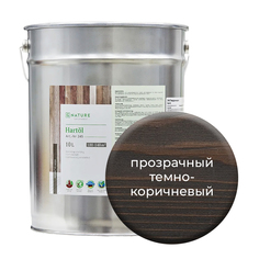 Твердое масло.Краска для стен, потолков и ОСБ плит Gnature 10л.Прозрачный темно-коричневый