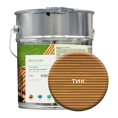 Масло Gnature 277 для террас и садовой мебели 10,0 л Тик