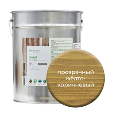 Твердое масло.Краска для стен, потолков и ОСБ плит GNature 10л.Прозрачный желто-коричневый