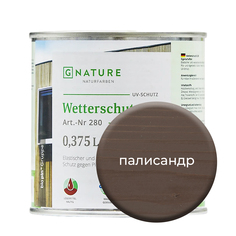 Масло по дереву Gnature 280 для защиты деревянных фасадов 0,375 л Палисандр