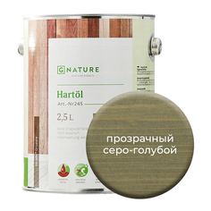 Твердое масло. Краска для стен GNature 2,5 л. Прозрачный серо-зеленый