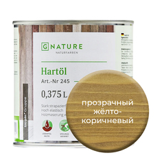 Твердое масло.Краска для стен,потолков,ОСБ плит GNature375 мл.Прозрачный желто-коричневый