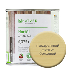 Твердое масло.Краска для стен,потолков и ОСБ плит GNature 375 мл.Прозрачный желто-бежевый