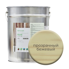 Твердое масло.Краска для стен, потолков и ОСБ плит GNature 10л.Прозрачный бежевый