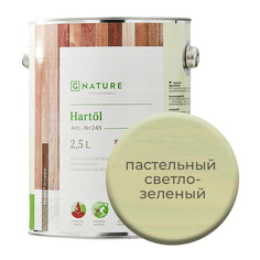 Твердое масло. Краска для стен GNature 2,5 л. Пастельный светло-зеленый