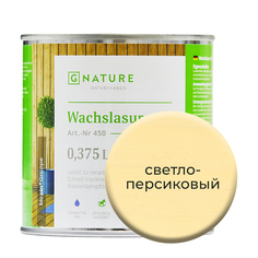 Воск-лазурь Gnature 451 на белой основе 375 мл Светло-персиковый