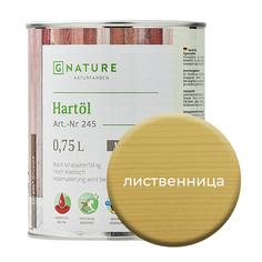 Твердое масло. Краска для стен, потолков и ОСБ плит GNature 750мл. Лиственница