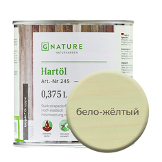 Твердое масло.Краска для стен, потолков и ОСБ плит GNature 375 мл.Бело-желтый
