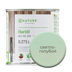 Твердое масло.Краска для стен, потолков и ОСБ плит GNature 375 мл.Светло-голубой