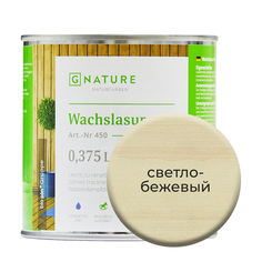 Воск-лазурь Gnature 450 на бесцветной основе 375 мл Светло-бежевый