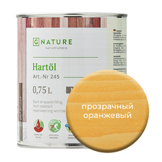 Твердое масло. Краска для стен, потолков и ОСБ плит GNature 750мл. Прозрачный оранжевый