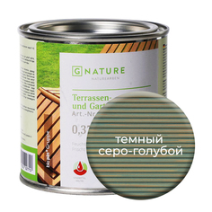 Масло Gnature 277 для террас и садовой мебели 0,375 л Темный серо-голубой