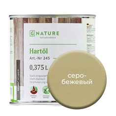 Твердое масло.Краска для стен,потолков и ОСБ плит GNature 375 мл.Серо-бежевый