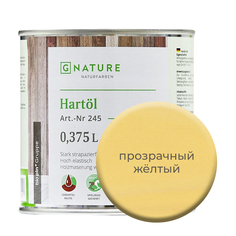Твердое масло.Краска для стен,потолков и ОСБ плит GNature 375 мл.Прозрачный желтый