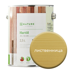 Твердое масло. Краска для стен, потолков, ОСБ плит GNature 2,5 л. Лиственница