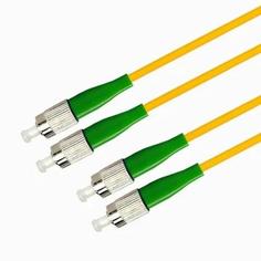 Патч-корд волоконно-оптический TELCORD ШОС-2x3.0-2FC/A-2FC/A-SM-0.5м-LSZH-YL duplex FC/APC
