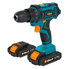 Дрель-шуруповерт Bort BAB-21x2Li-FDK 1.5Ач, с двумя аккумуляторами [93415070]