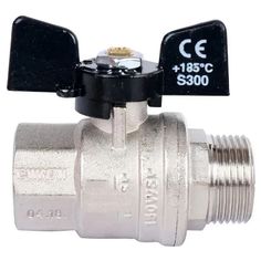 Кран шаровый Bugatti Oregon 1/2", внутренняя-наружная резьба, бабочка