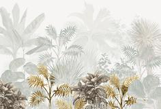 Фотообои Divino Decor F коллекцияF-331 Тропические деревья акварель 400х270-1Divino