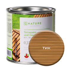 Масло Gnature 277 для террас и садовой мебели 0,375 л Тик